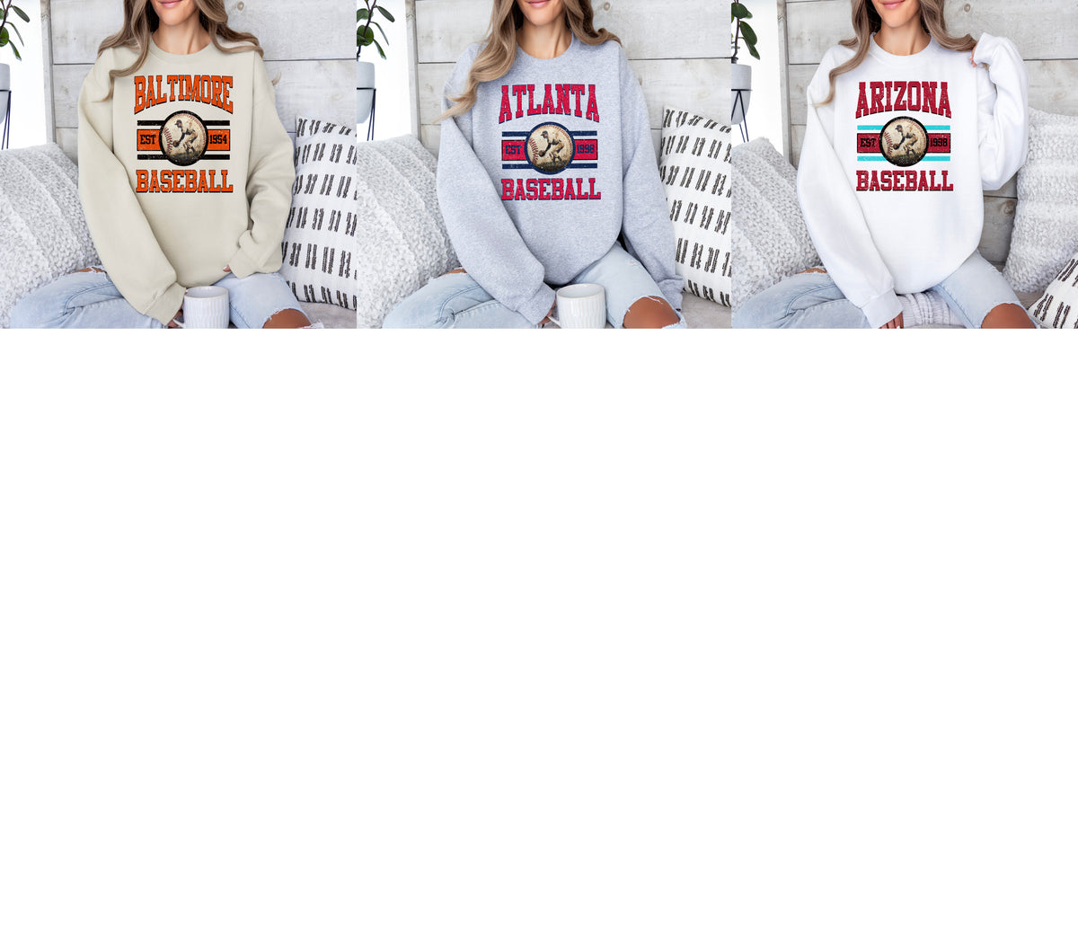 Vintage City Baseball Sweatshirt