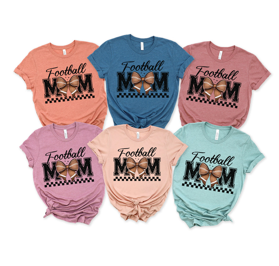Football Mom Coquette Bow Unisex T-shirt
