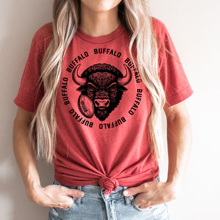 Vintage Buffalo Football Circle Unisex T-shirt