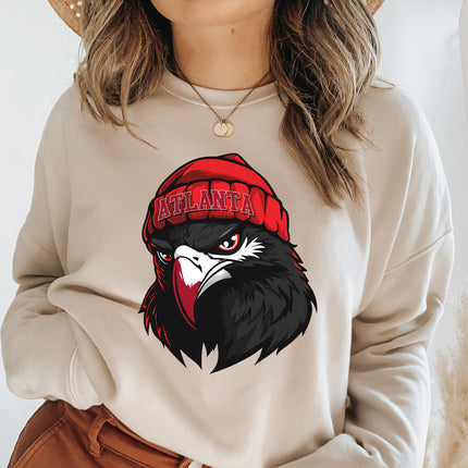 Atlanta Beanie Falcon Vintage Cartoon Unisex Sweatshirt