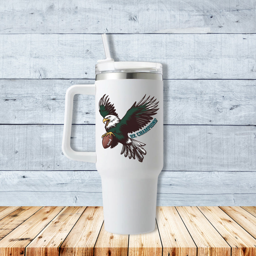 Eagles 2X Champions 40oz Travel Mug