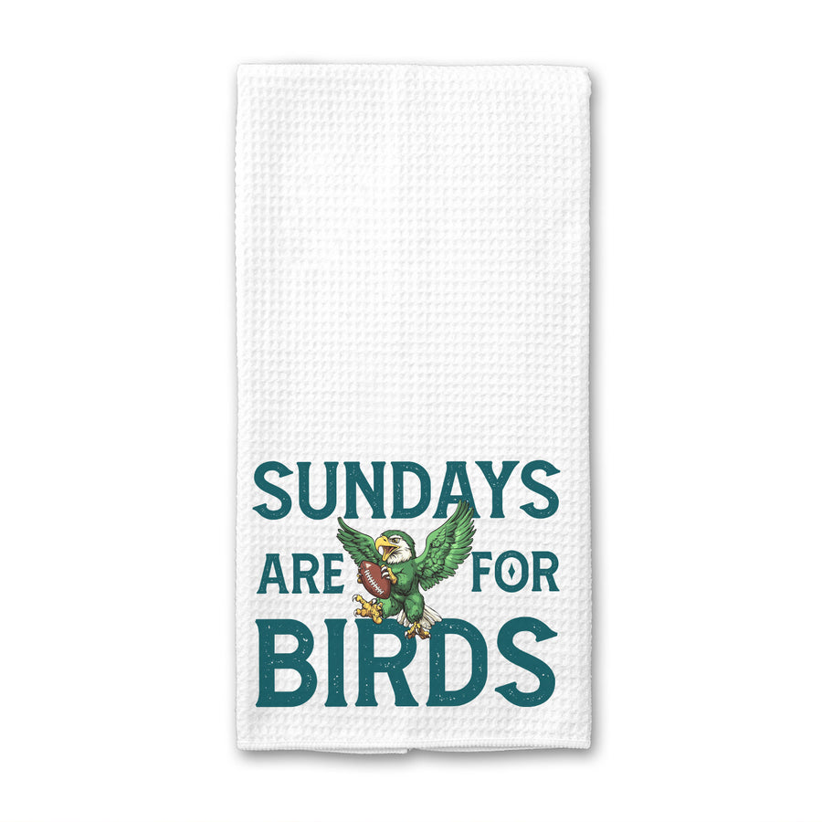 Sundays Are For The Birds Eagle Waffle Weave Towel