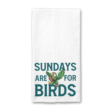 Sundays Are For The Birds Eagle Waffle Weave Towel