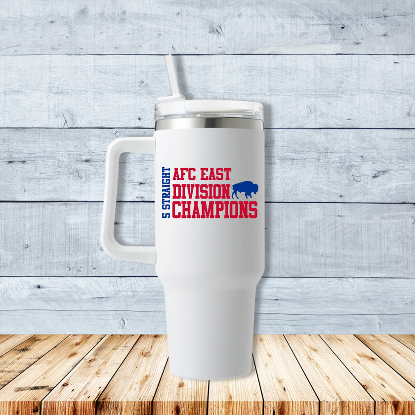 5 Straight Division Champions 40oz Travel Mug