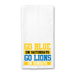 Go Blue Saturdays Go Lions Sundays Waffle Weave Towel