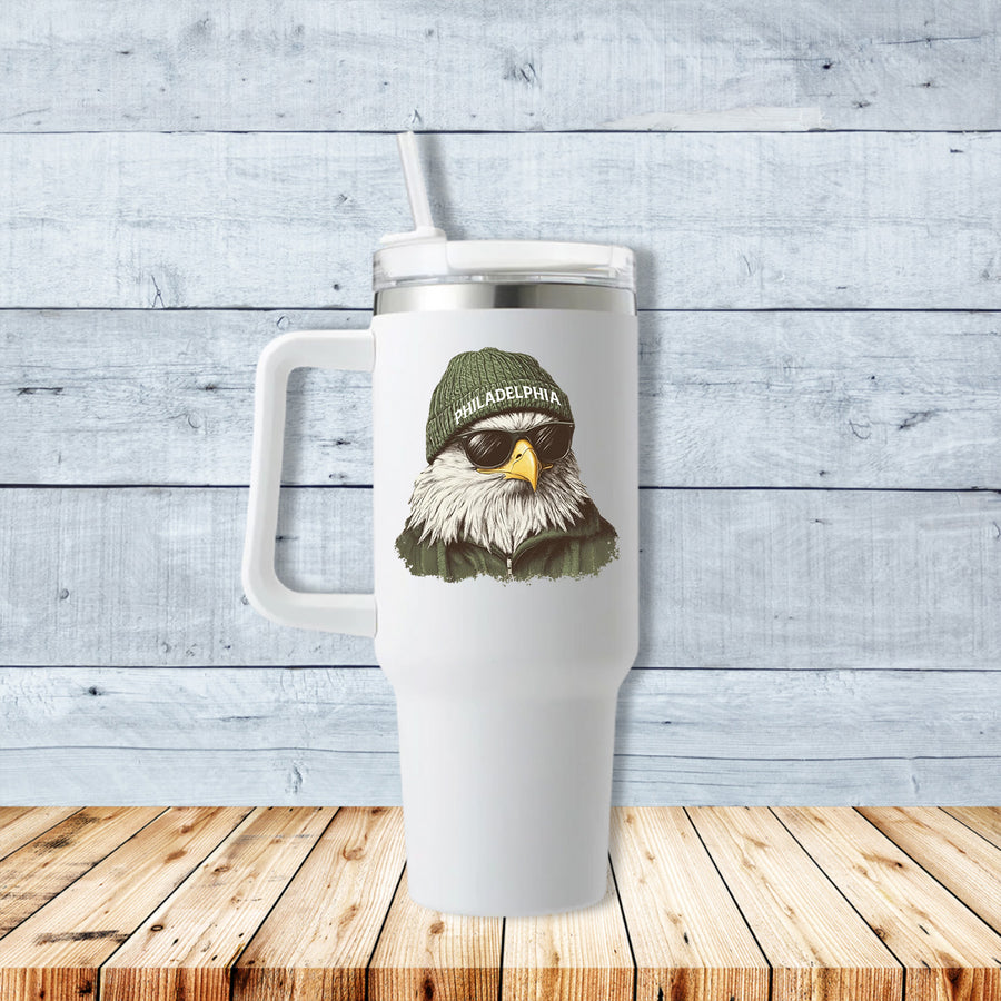 Philly Eagle Beanie 40oz Travel Mug