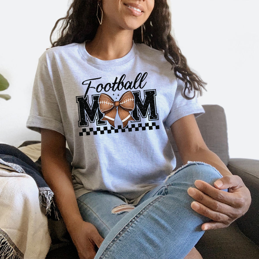 Football Mom Coquette Bow Unisex T-shirt