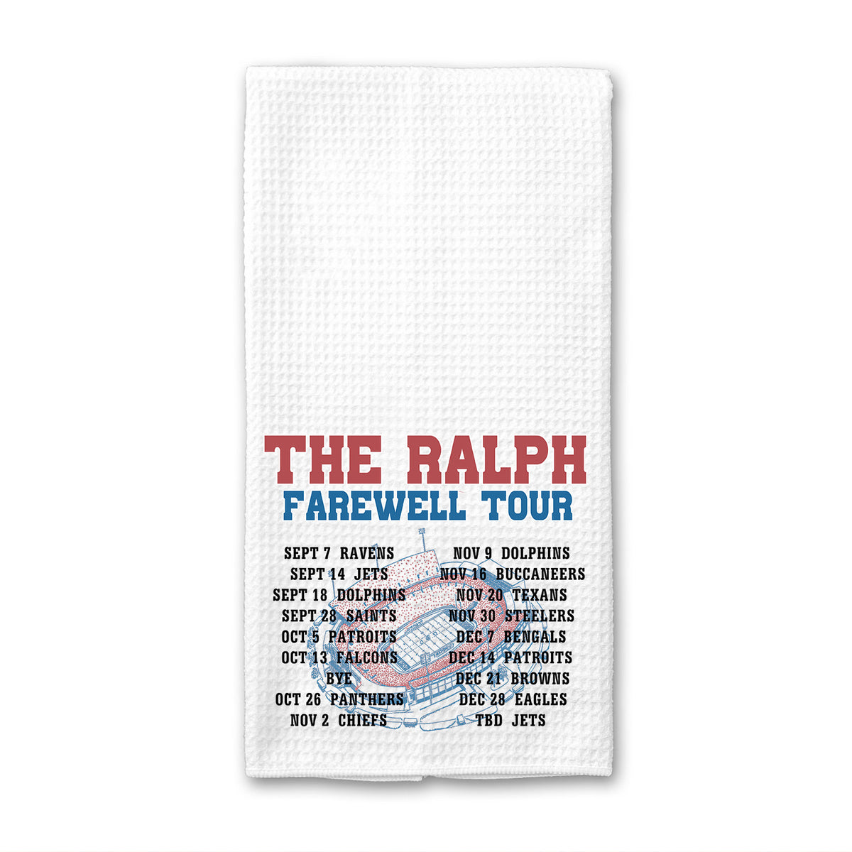 The Farewell Ralph Stadium Tour Waffle Weave Towel