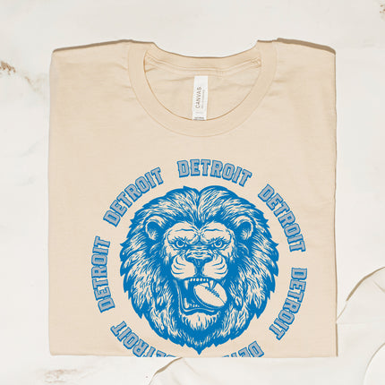 Vintage Detroit Football Circle Unisex T-shirt