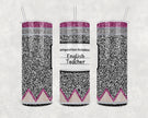 Custom Composition Notebook 20oz Skinny Tumbler