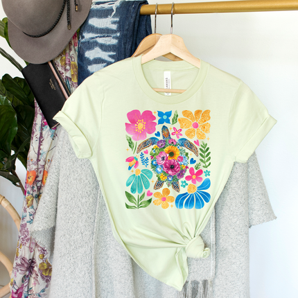 Floral Sea Turtle Unisex T-Shirt