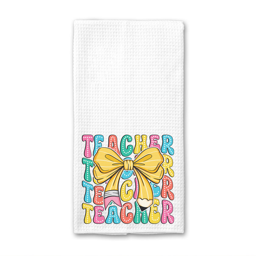 Teacher Bow Kitchen Towel