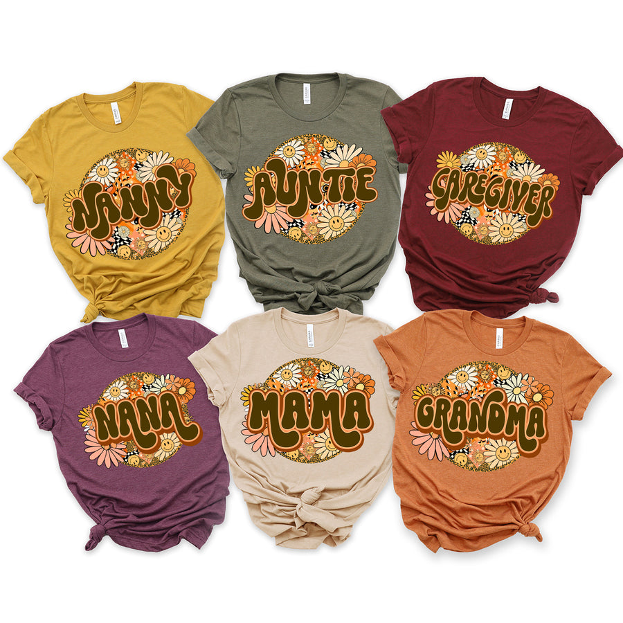 Retro Flowers Titles Unisex T-shirt