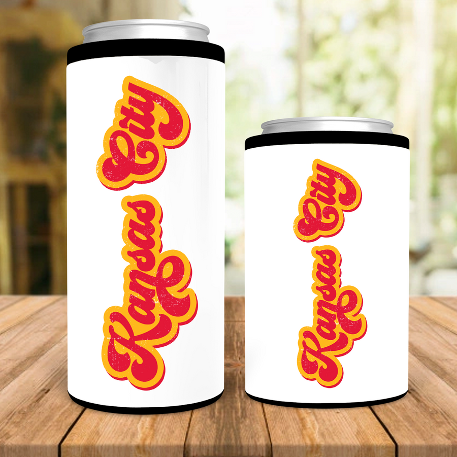 Retro Kansas City Distressed Can Cooler