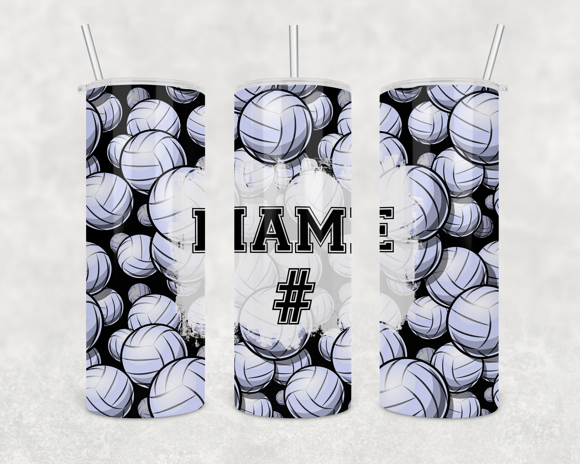 Custom Volleyball 20oz Skinny Tumbler