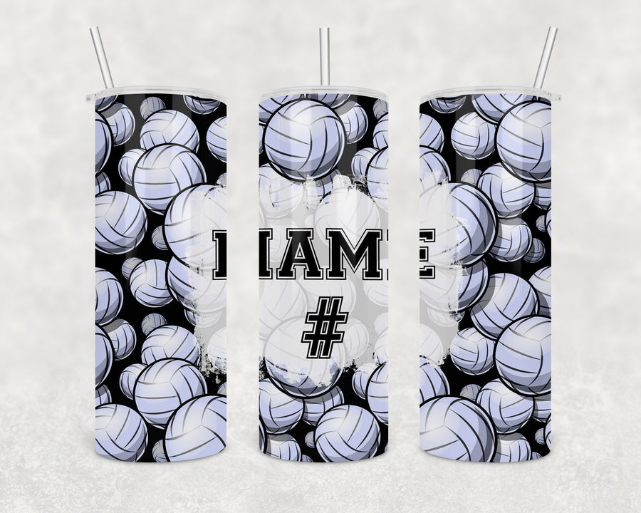 Custom Volleyball 20oz Skinny Tumbler
