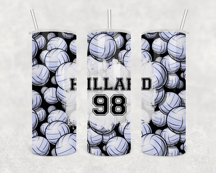 Custom Volleyball 20oz Skinny Tumbler
