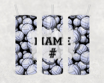 Custom Volleyball 20oz Skinny Tumbler