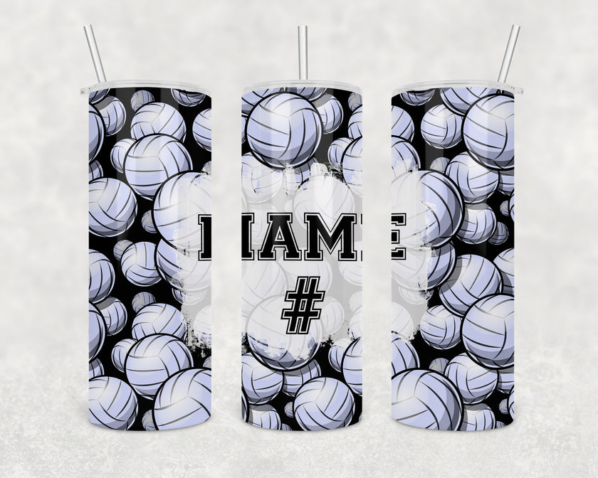 Custom Volleyball 20oz Skinny Tumbler