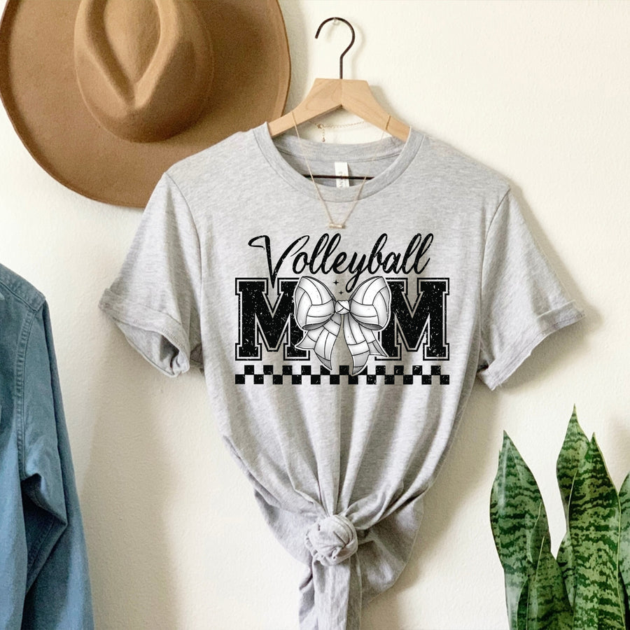Volleyball Mom Coquette Bow Unisex T-shirt