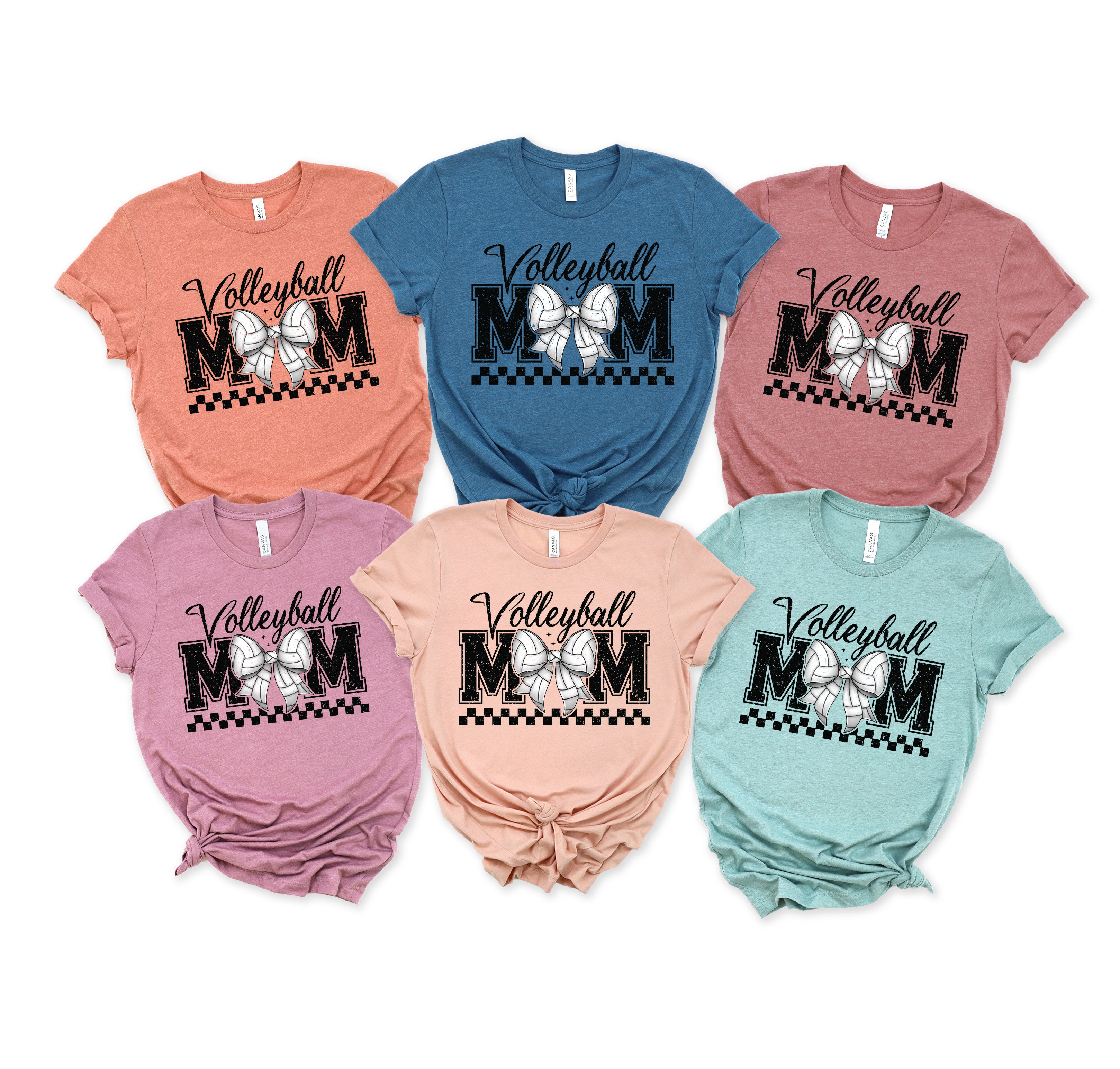 Volleyball Mom Coquette Bow Unisex T-shirt