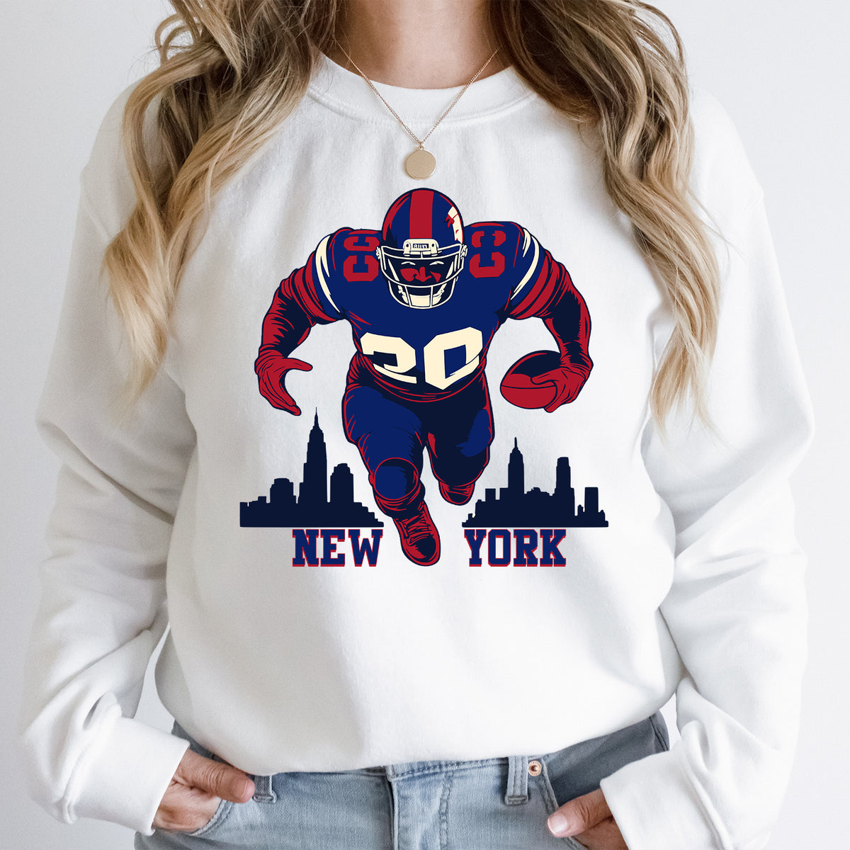 New York Football Vintage Cartoon Unisex Sweatshirt
