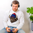 Buffalo Beanie Vintage Cartoon Unisex Sweatshirt