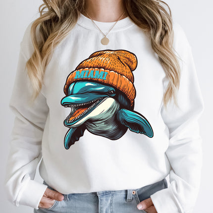 Miami Beanie Vintage Cartoon Unisex Sweatshirt
