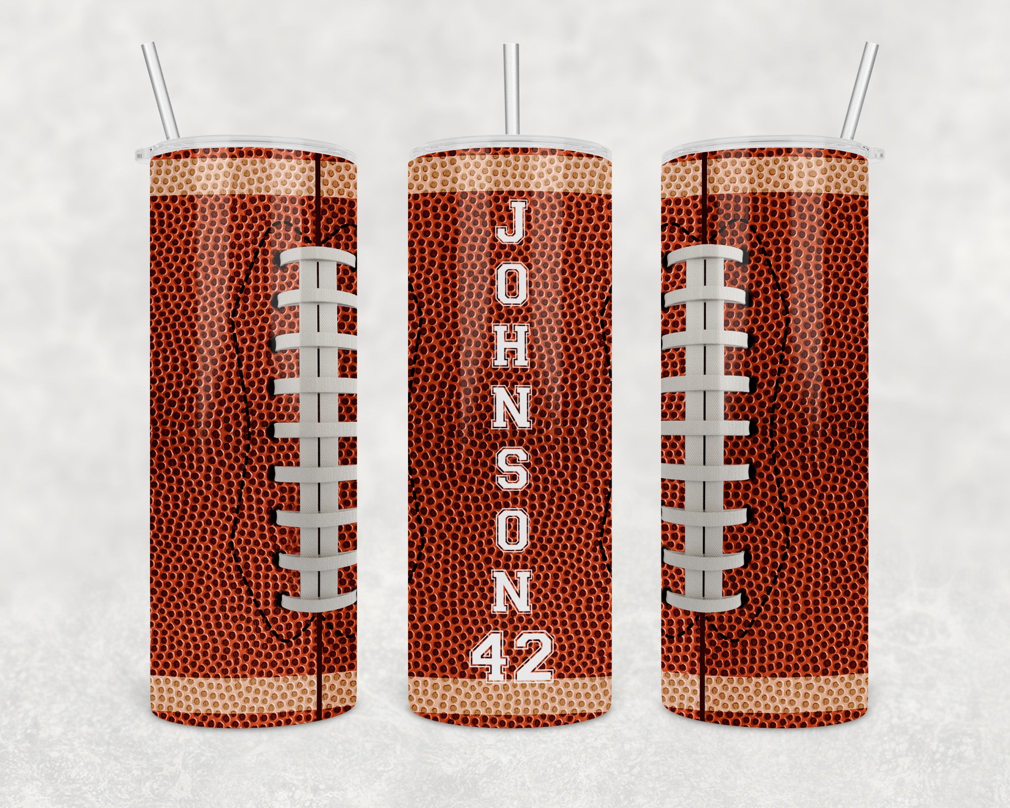 Custom Football 20oz Skinny Tumbler