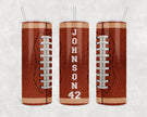 Custom Football 20oz Skinny Tumbler