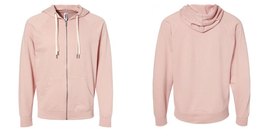 Lightweight Zip Up Hoodie - Design Your Own