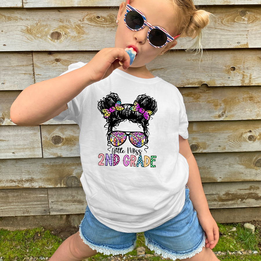 Little Miss Back to School Grades Youth T-shirt