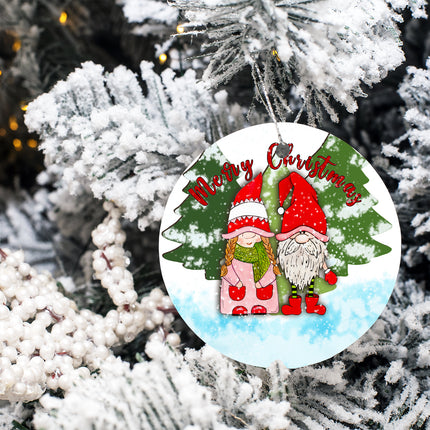 Merry Christmas Gnomes - Holiday Ornament