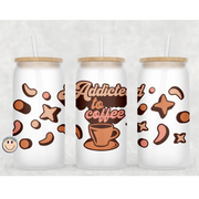 Addicted to Coffee Glass Can Tumbler