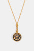 Vintage Blue Sandstone Pendant Copper Necklace