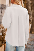 Twisted Collared Neck Long Sleeve Shirt
