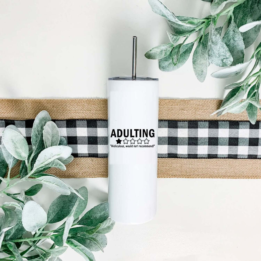 Adulting One Star Skinny Tumbler