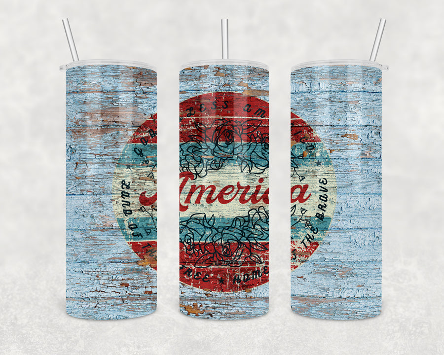 America 20oz Skinny Tumbler