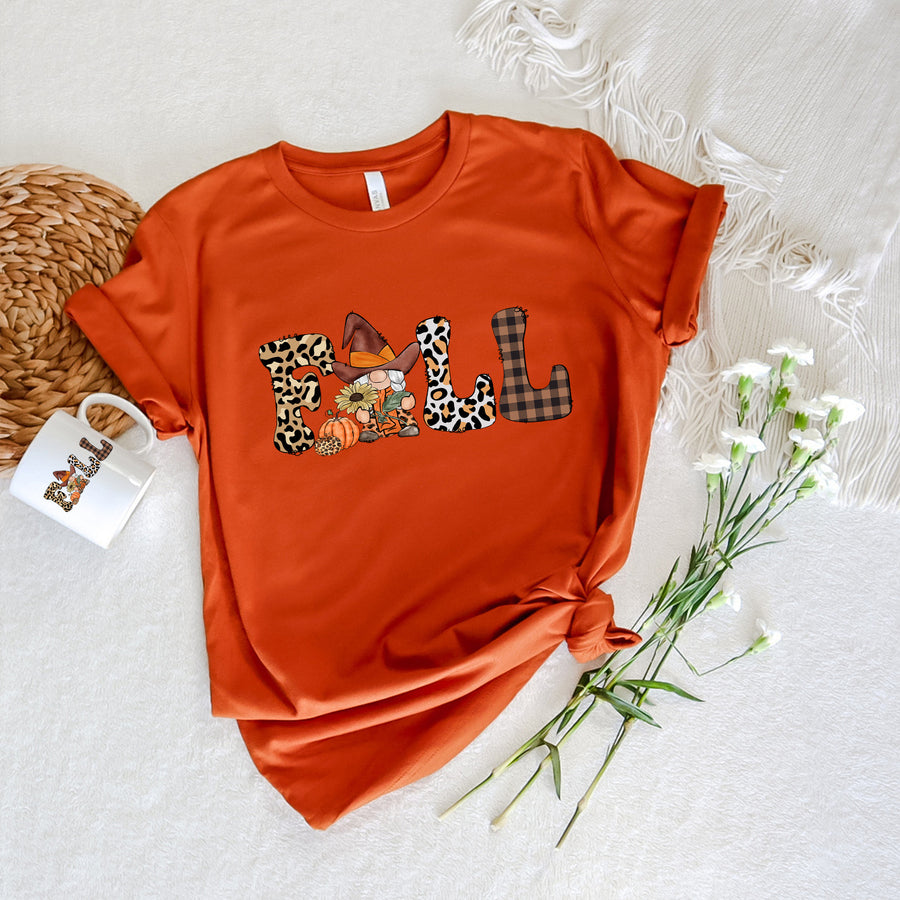 Leopard Fall Gnome Unisex T-shirt
