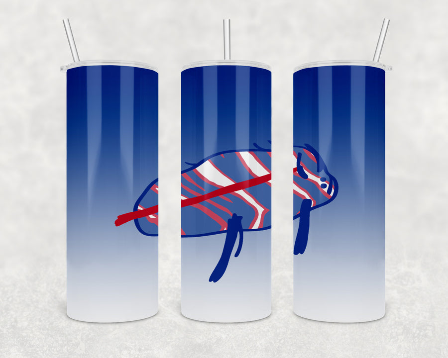 Blue Allen Buffalo Logo 20 oz Skinny Tumbler