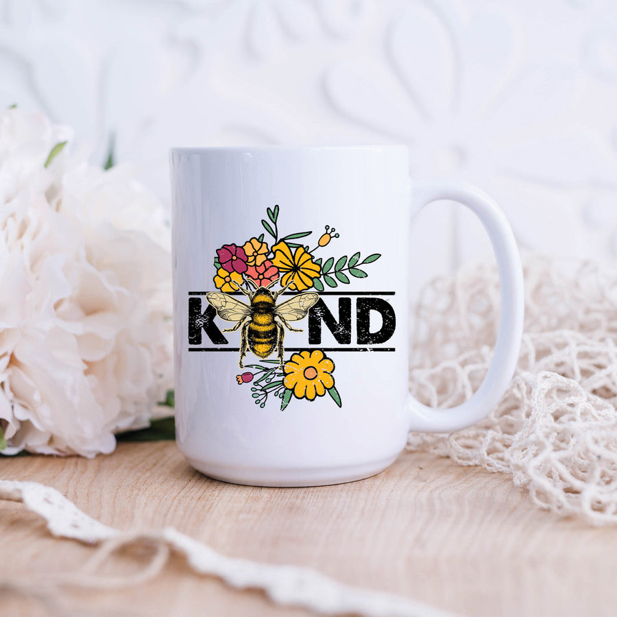 Bee Kind Wildflower 15oz Mug