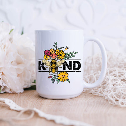 Bee Kind Wildflower 15oz Mug