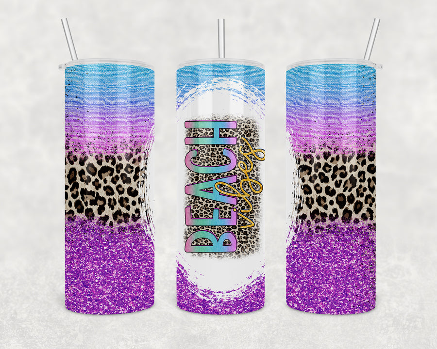 Beach Vibes Skinny Tumbler
