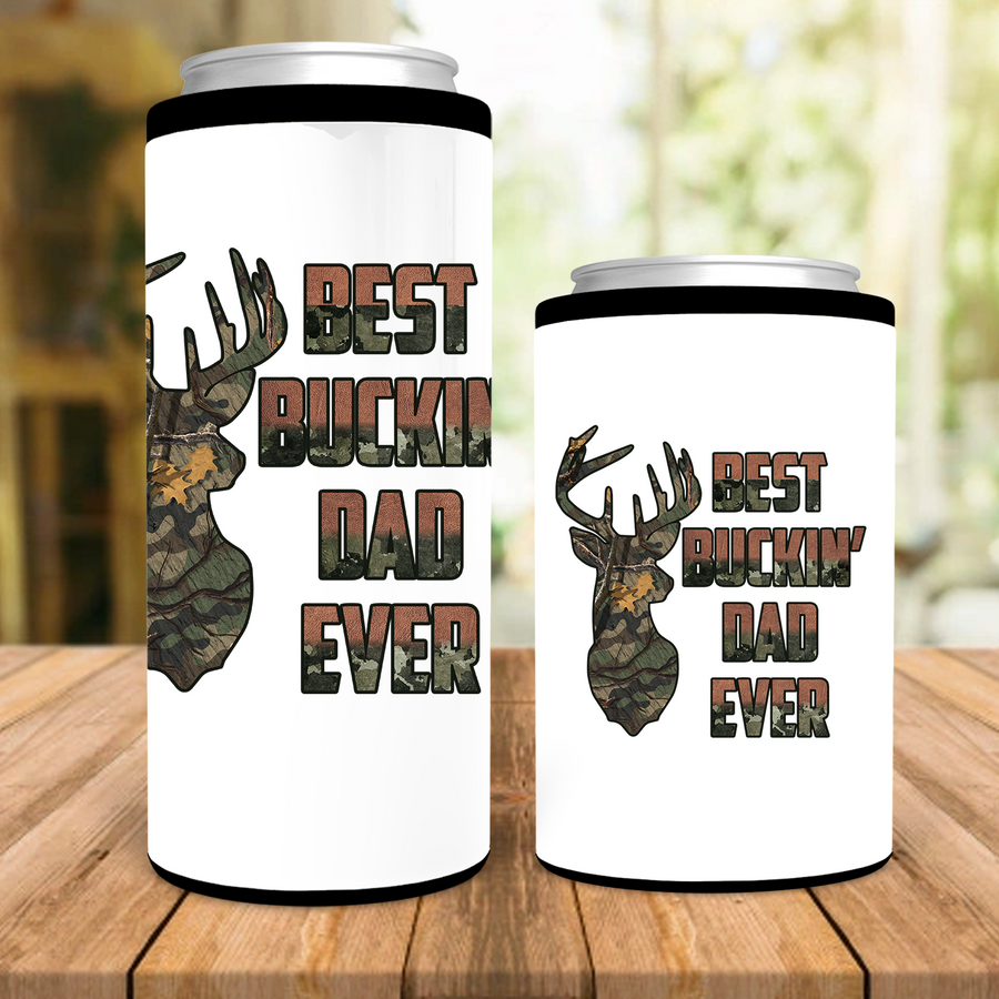 Best Buckin' Dad Ever Can Cooler