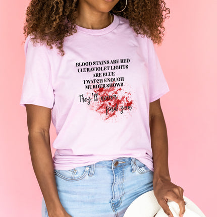 Bloodstains Are Red Unisex T-shirt