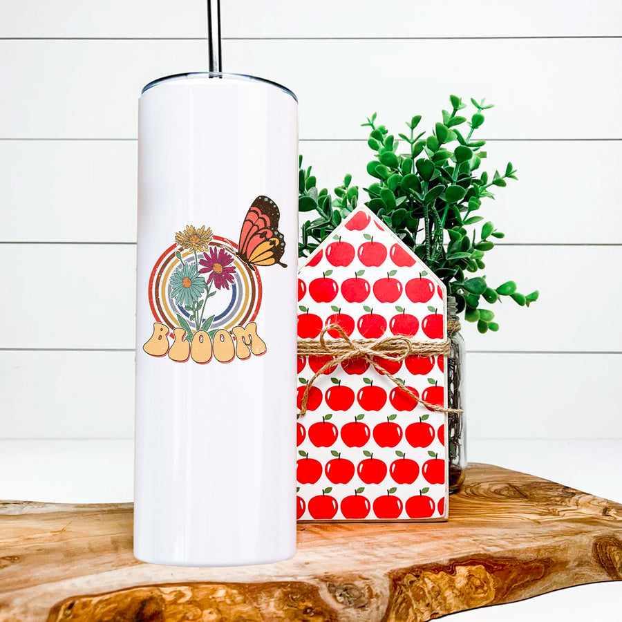 Bloom Butterfly Skinny Tumbler