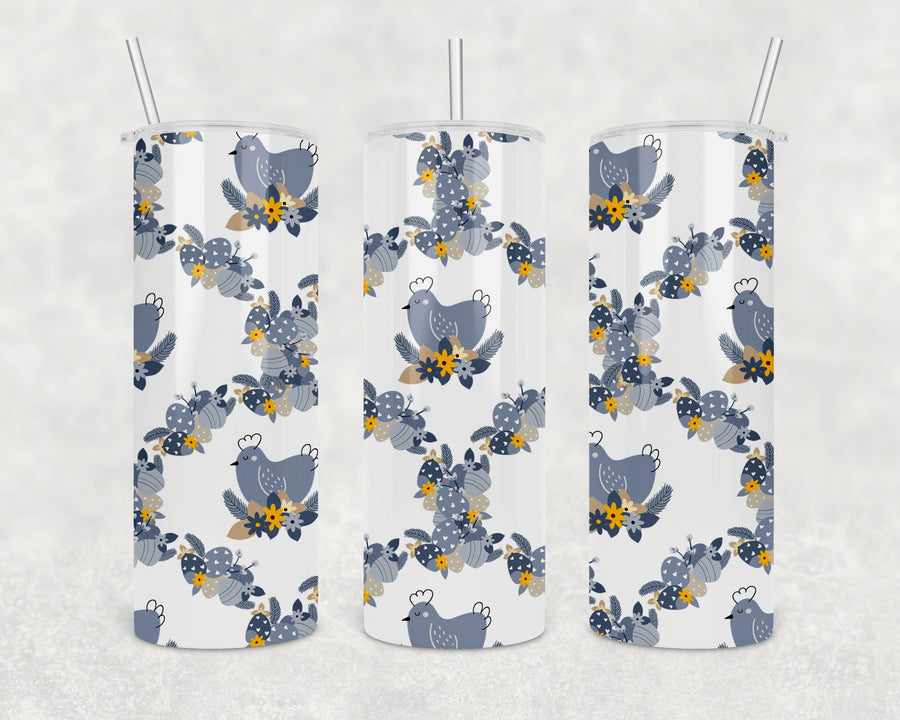 Blue Simple Easter 20oz Skinny Tumbler