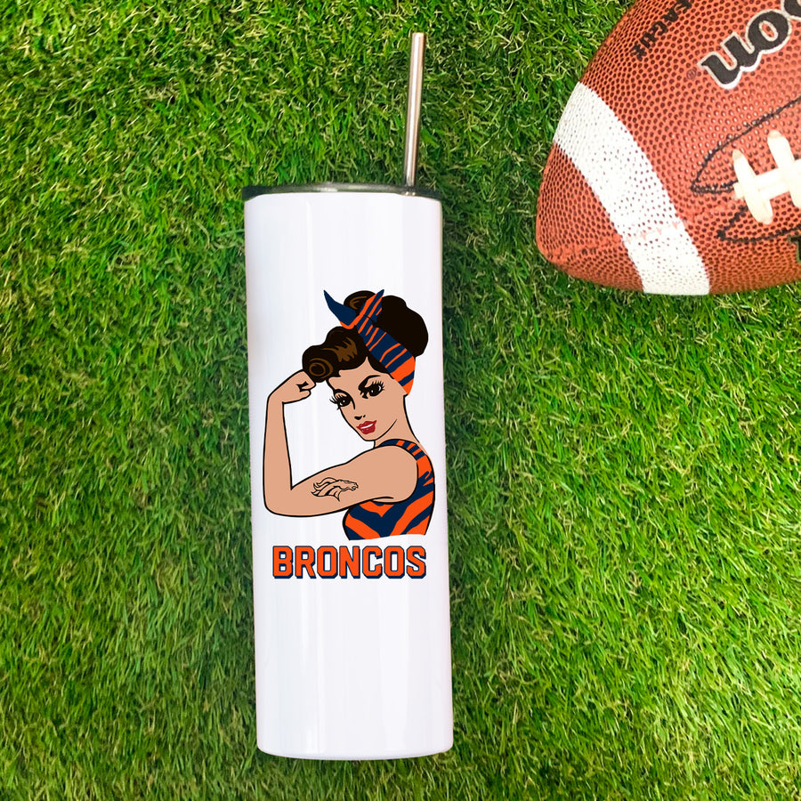 Broncos Riveter Skinny Tumbler