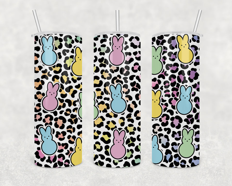 Colorful Leopard Peeps 20oz Skinny Tumbler