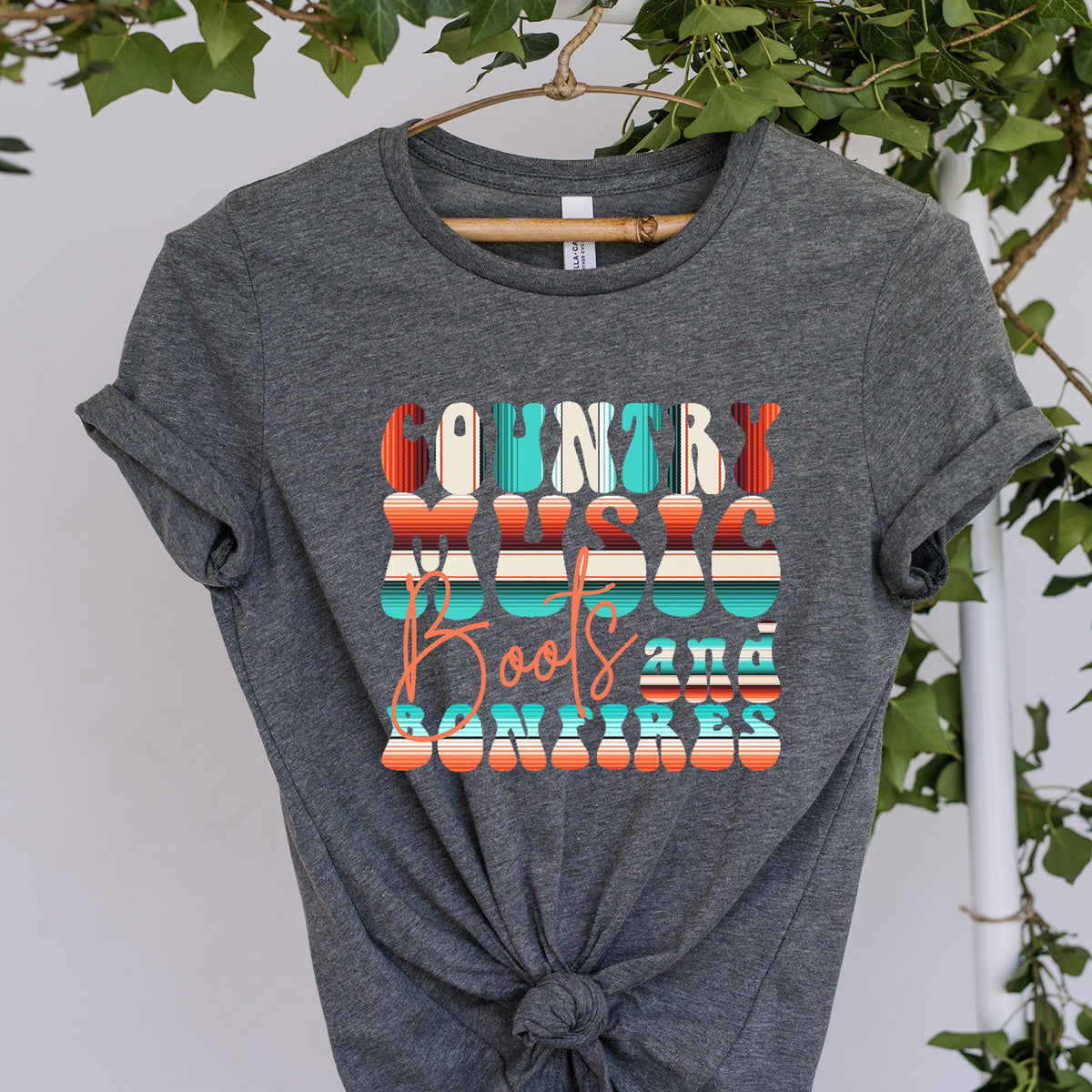 Country Music Boots And Bonfires Unisex T-shirt